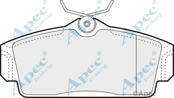 APEC BRAKING Комплект тормозных колодок, дисковый тормоз PAD1082